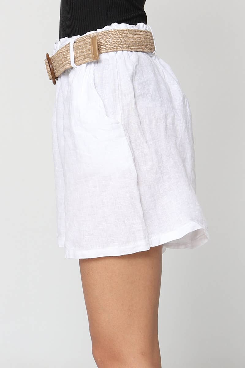 LÉA & LUC – wholesale Shorts – Dam – Shorts i 100 % linne med bälte REF. 505764