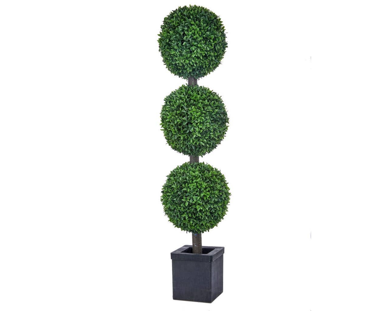 CMC Wholesale - Wholesale Artificial Plant - UV Protected Potted American Boxwood 3 Ball/Topiary 48"