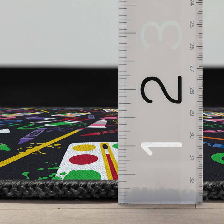 Well Woven – wholesale Matta – Crayola Art Supplies svart område matta av välvävda8