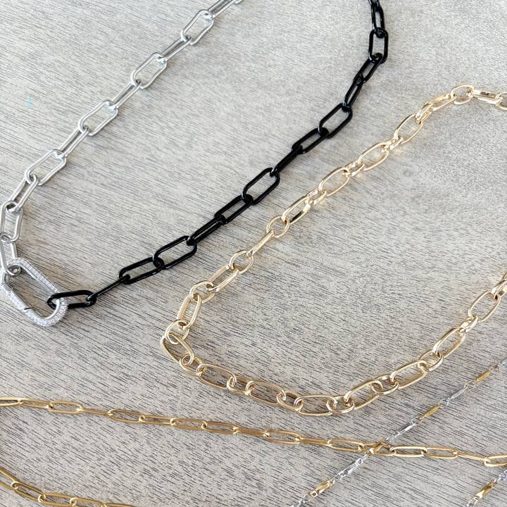 TrendyKeys - Wholesale Link & Chain Necklace - Charm Bar Refill: Necklaces 5 for $400