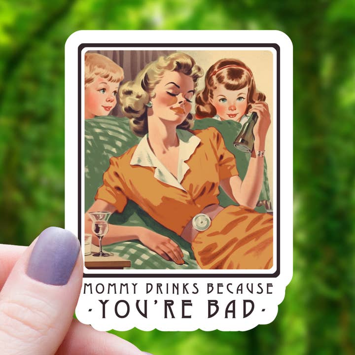 Mimic Gaming Co - Wholesale Sticker - Funny Retro Housewife Sticker - 3"0