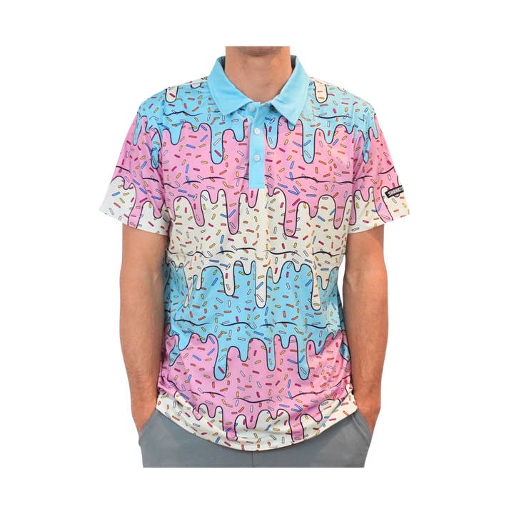 Shank It Golf - Wholesale Polo - Men's - Ice Cream Drip Polo