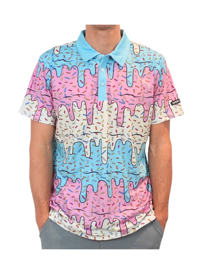 Shank It Golf – wholesale Polo – Men’s – Ice Cream Drip Polo3