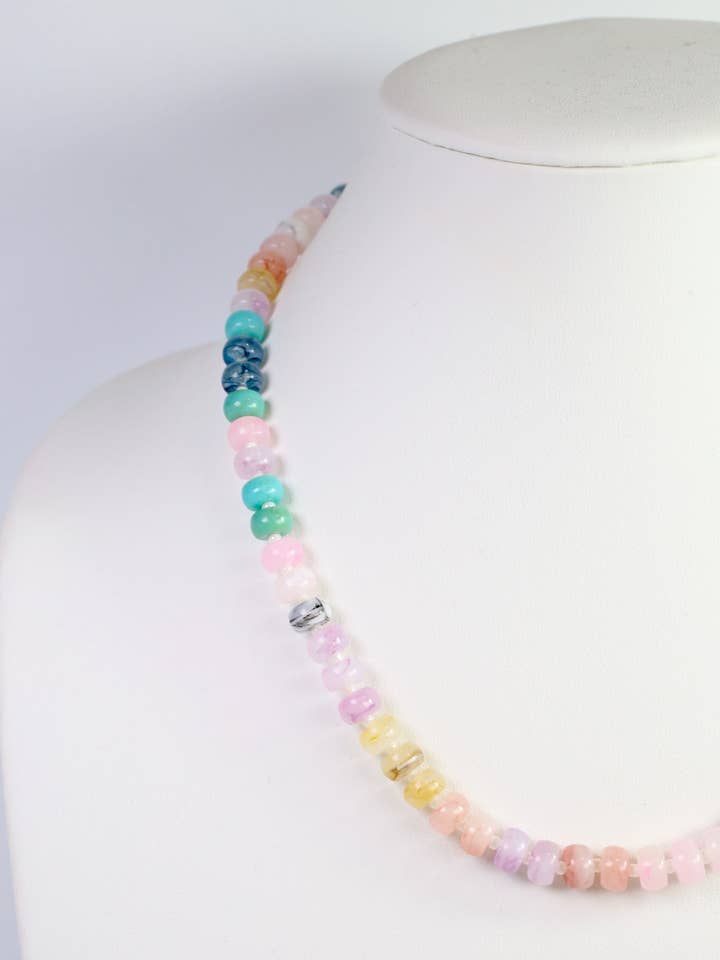 Cape San Blas Beaded Necklace Light Multi for wholesale by Caroline Hill