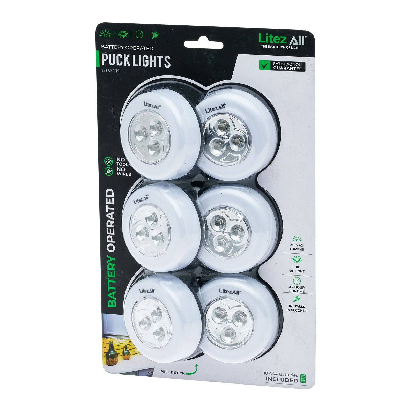 LitezAll - Wholesale Accent/Desk Lamp - LitezAll LED Puck Light 6 Pack21