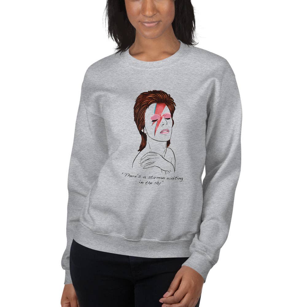 El loco del Pelo Rizo - Wholesale Graphic Sweatshirt - Unisex - Bowie unisex sweatshirt4