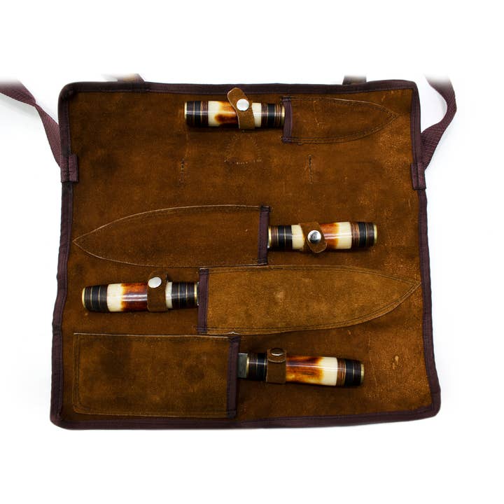 Titan International - Wholesale Knife set - 4 Piece Kitchen Set / With leather carry bag6