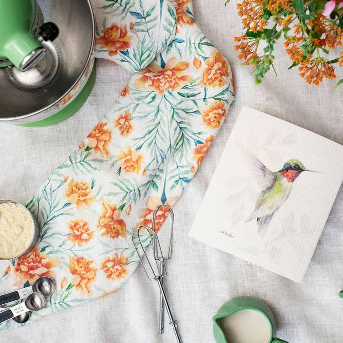 Sarah Rose – wholesale Kökshandduk/Disktrasa – Ruby-Throated Hummingbird Svensk Disktrasa