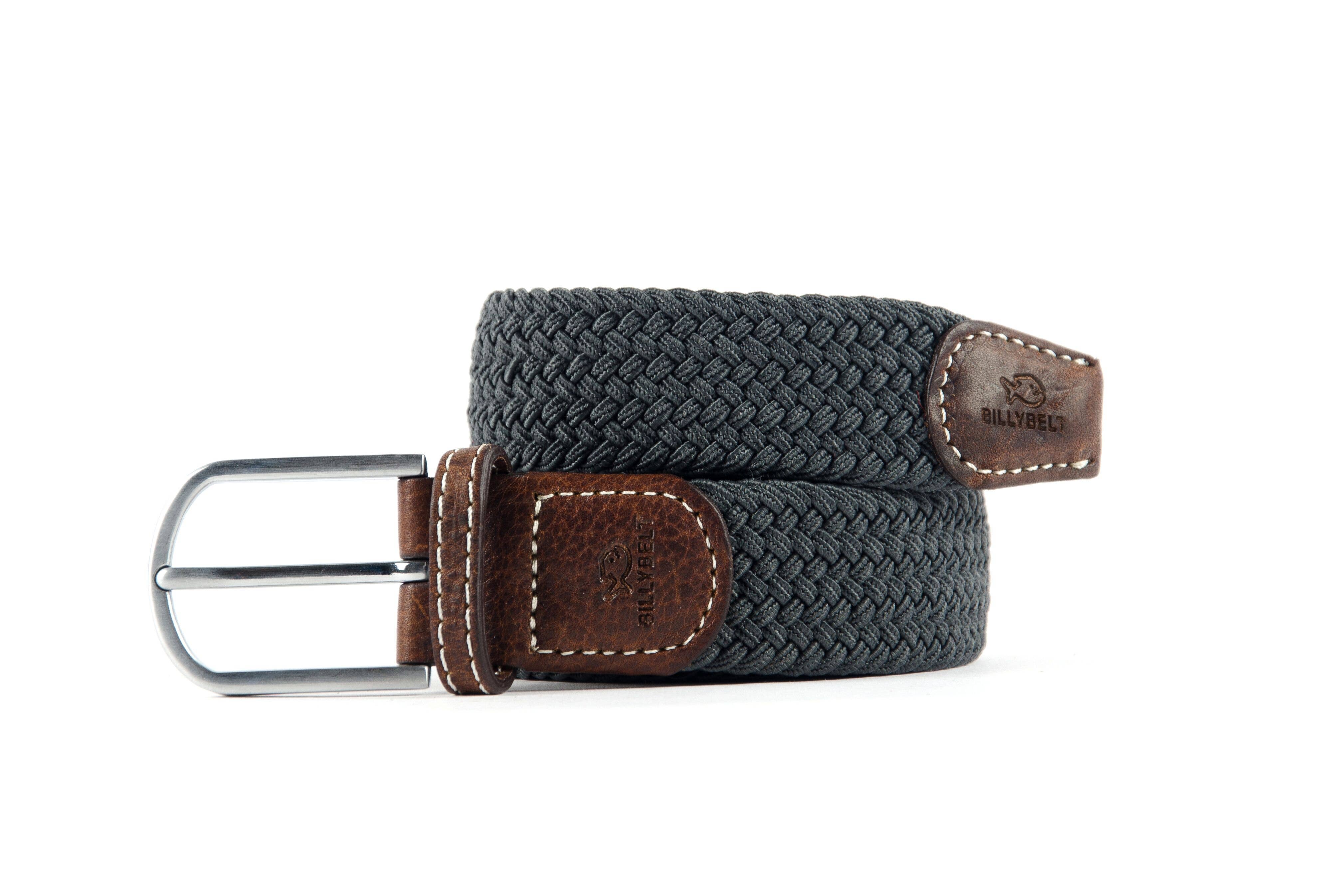 BILLYBELT - Wholesale Riem - Heren - Grijze elastische gevlochten riem van flanellen0