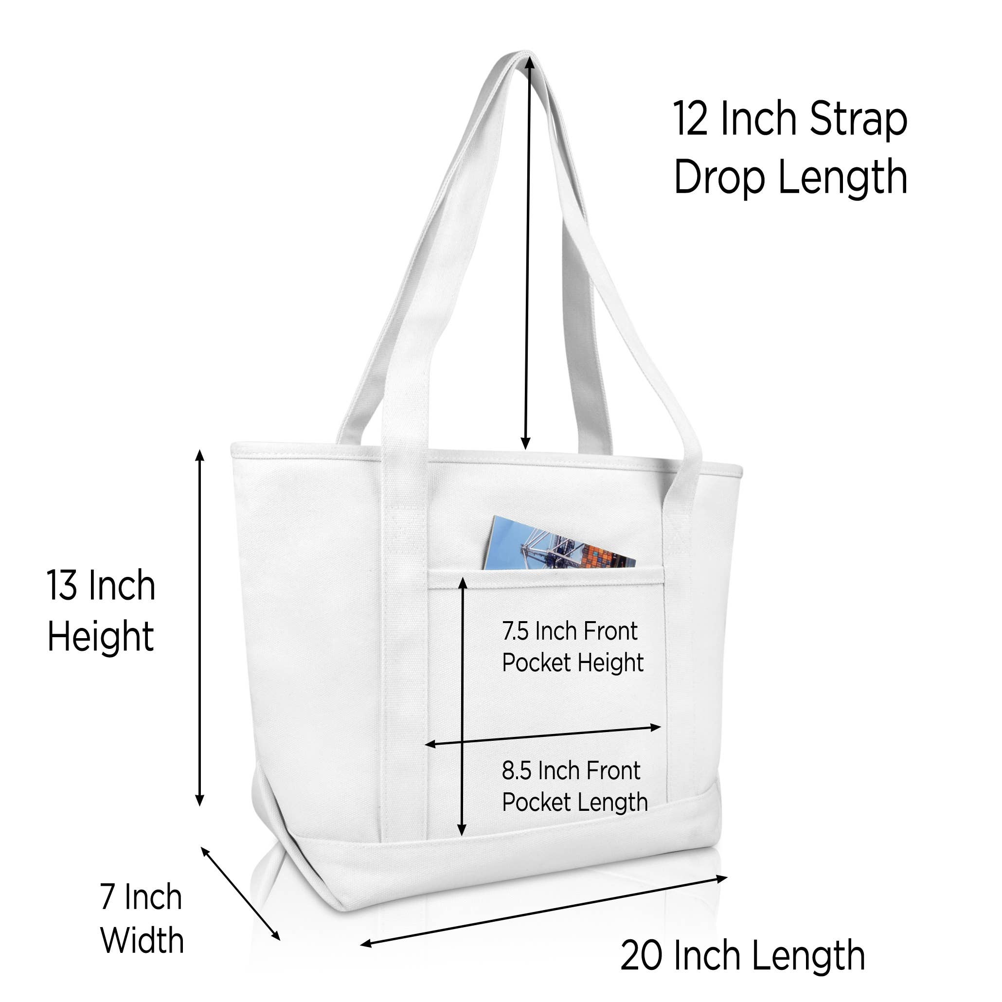 Dalix - Wholesale Tote Bag - Women's - DALIX Medium Personalized Tote Bag Monogram Letter J58