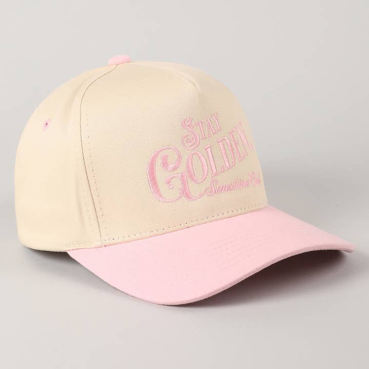 Fashion City - Vente Casquette de camionneur – femme - Casquette Trucker Brodée Stay Golden Sunshine Club14