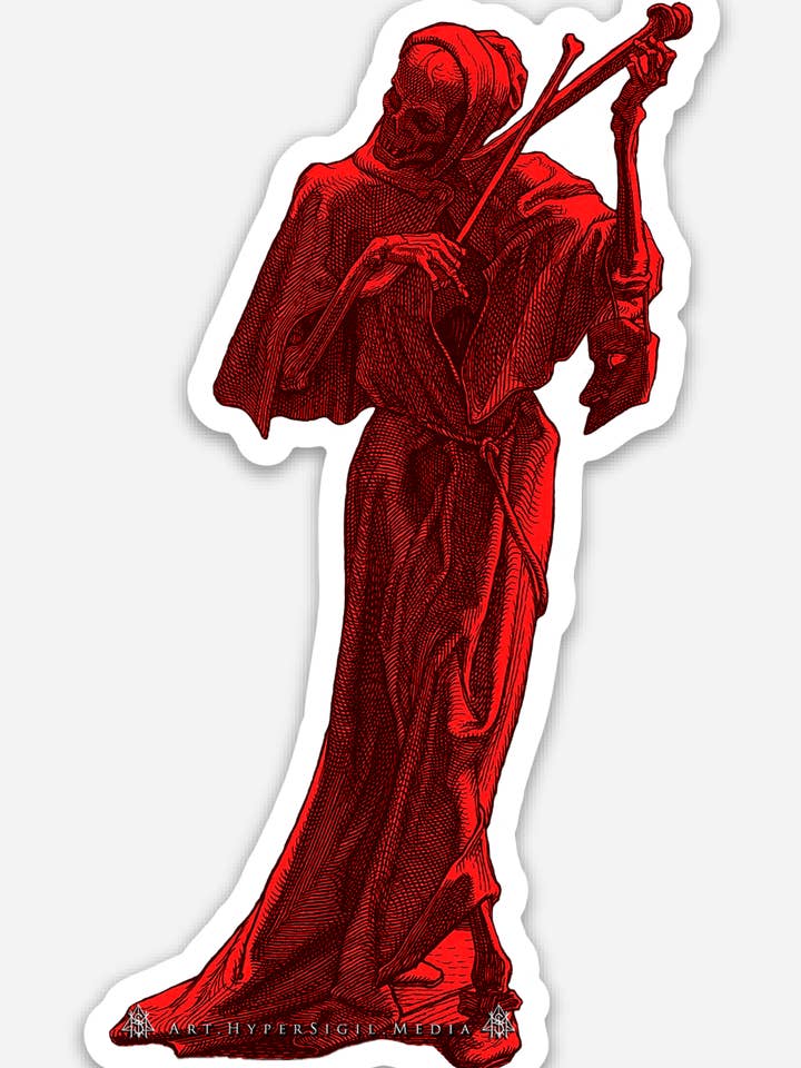 Death the Strangler Vinyl Sticker for wholesale by HyperSigil.Media