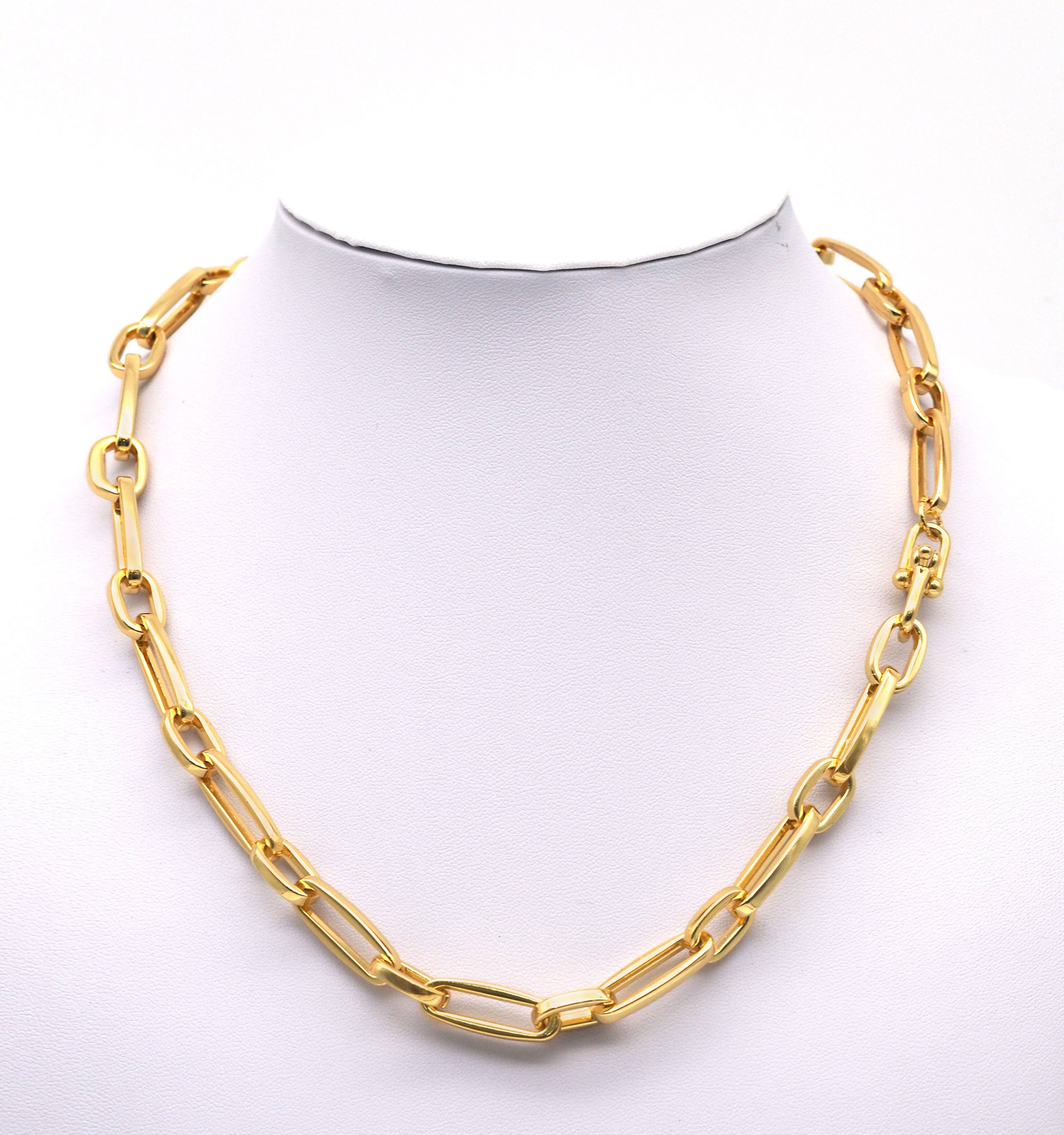 BestBeads&Beyond – Engroshandel Spænde – Sølv Guld U form lås, Sku #H3353