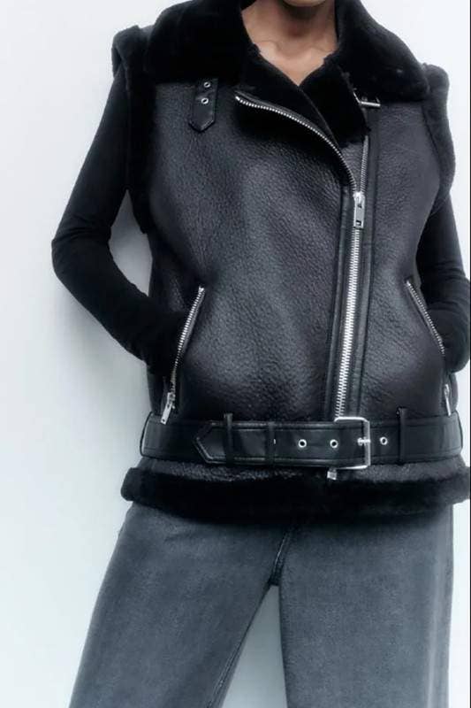 Fashion Combination - Wholesale Outerwear Vest - Women's - leather vest2