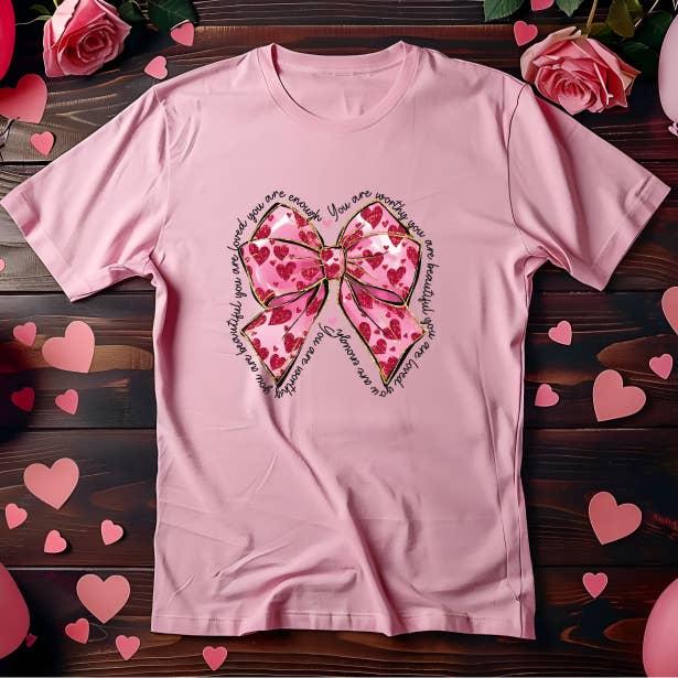 Valentine's Coquette DTF Transfer for wholesale by Pretty Pop Transfers