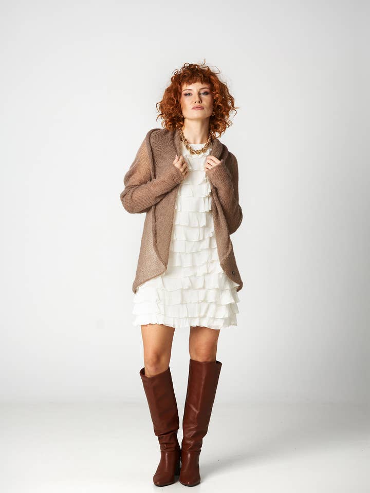 Alpaca vest Reneta - Bruin voor wholesale door You by Tokarska