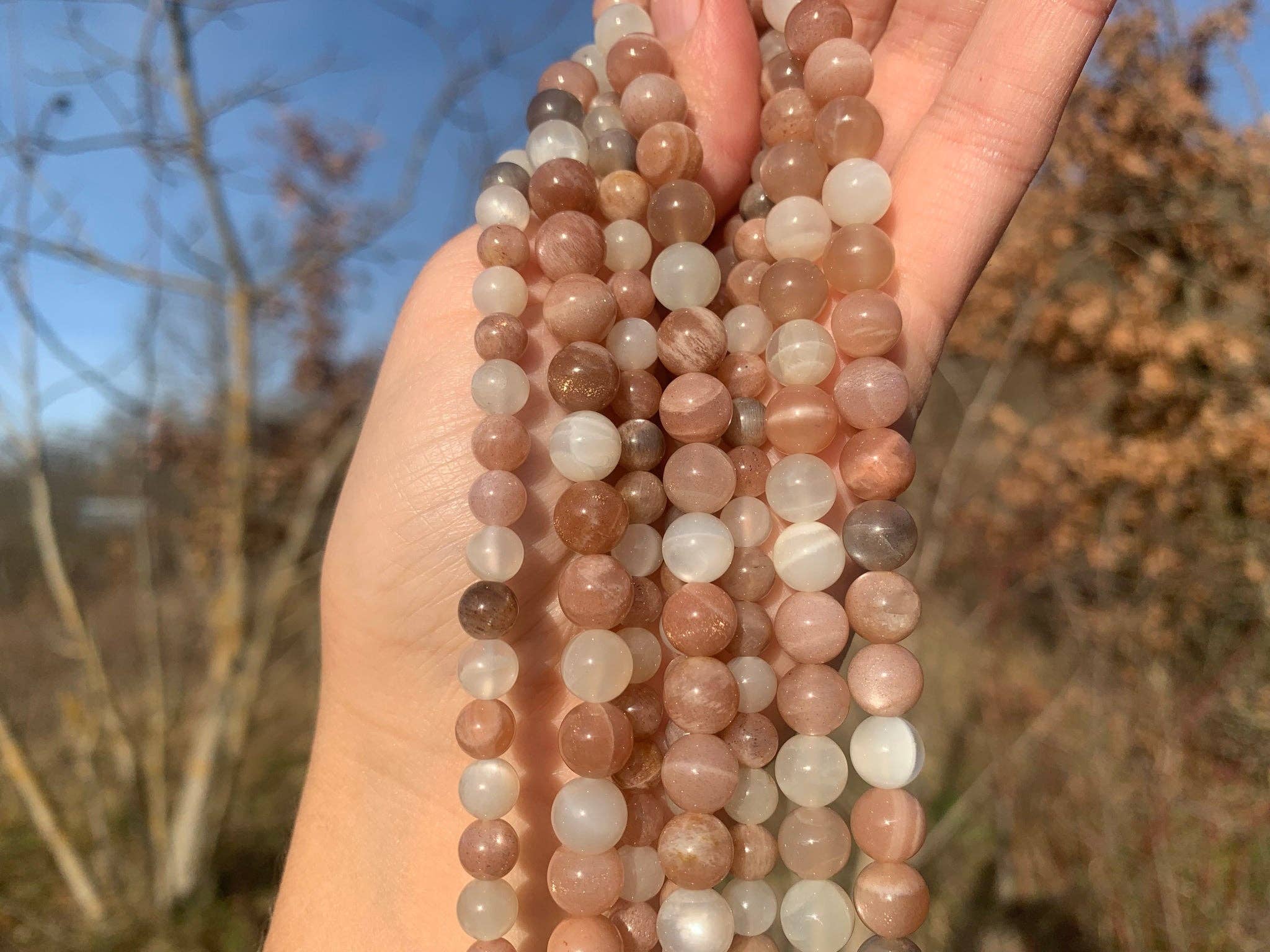 A l'or gemmes - Wholesale Beads - PLMU 6 to 8 mm multicolor moonstone beads6