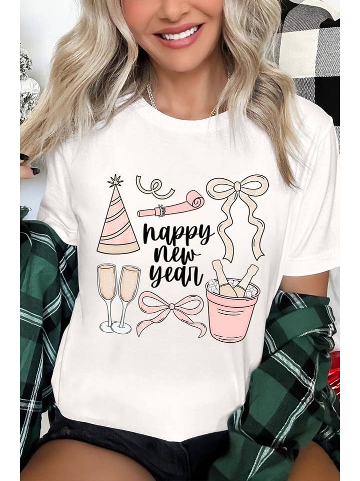 COLORBEAR - Wholesale T-Shirt (Graphic) - Women's - Happy New Year Graphic Tee15