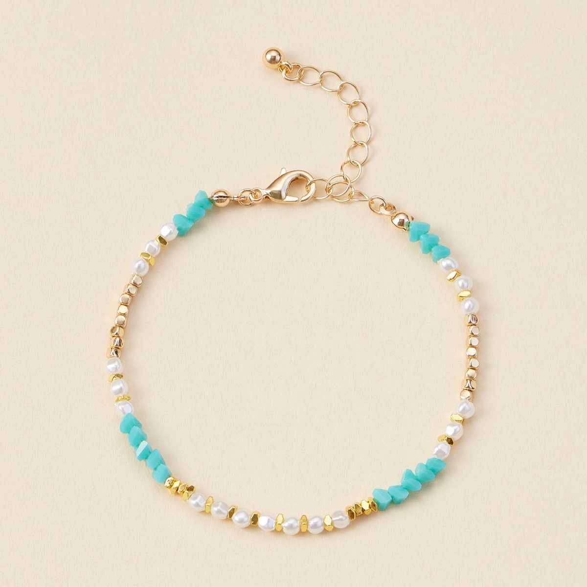 Frem – wholesale Anklet – Pearl & Glass Beaded Basic Anklet6