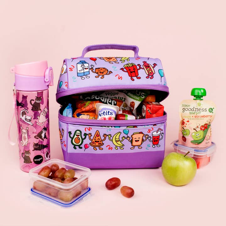 Fringoo Group Ltd - Wholesale Lunch Bag/Box - Kids - Retro Lunch Bag Conga Line Food