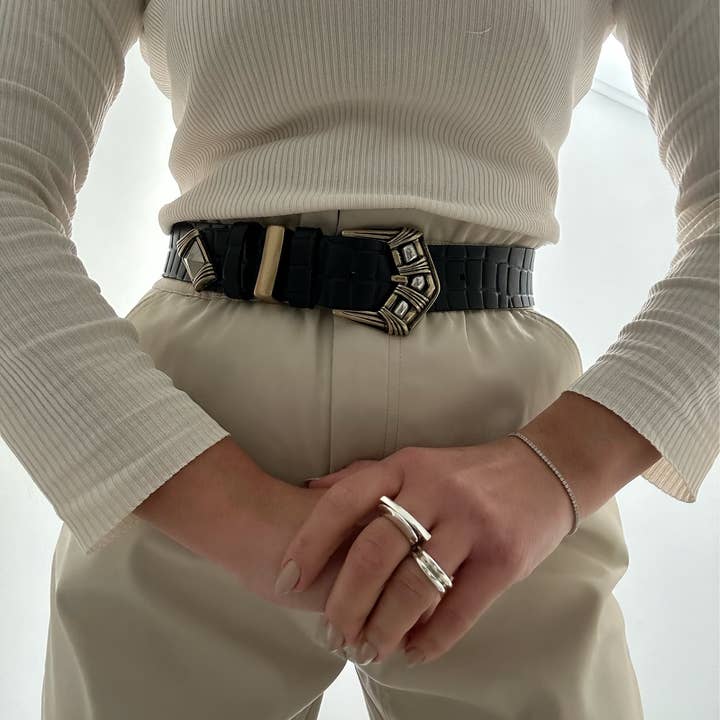 Christina Christi - Wholesale Belt - Women's - Women Leather Belt Buckle, Genuine Leather Belt, Handmade