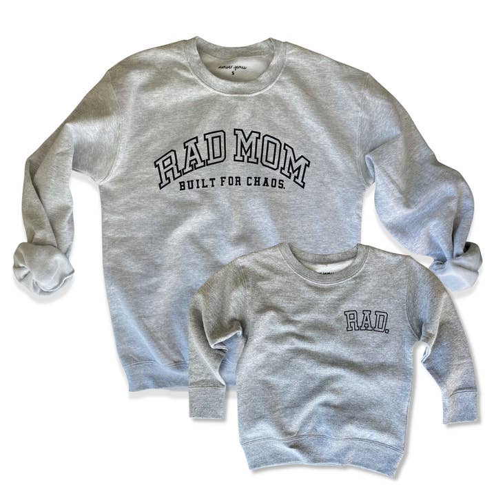 Ash Gray Rad Kids Crew Sweatshirt (Ash Gray) for wholesale on Faire6
