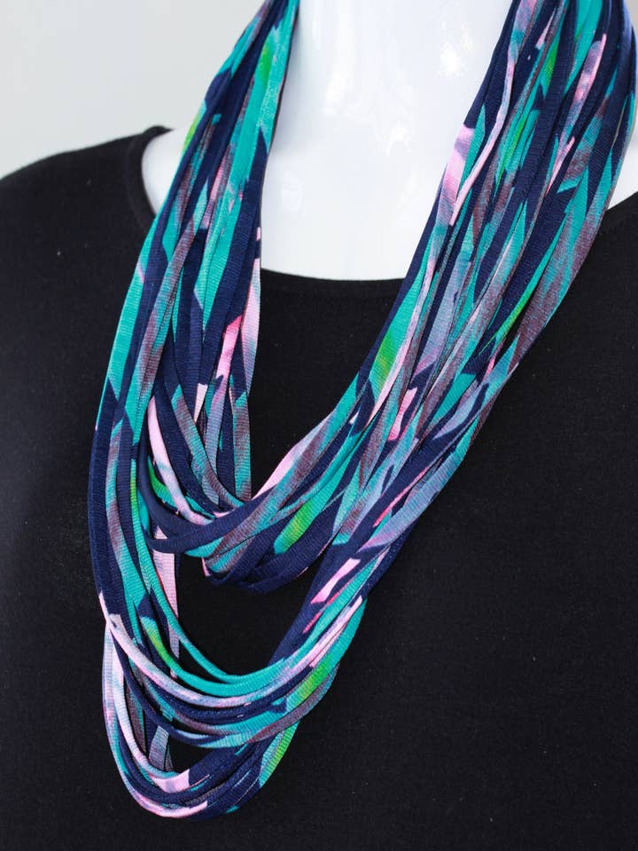 Scarf or Necklace in Spring Floral Print 'Bloom' for wholesale by Necknots