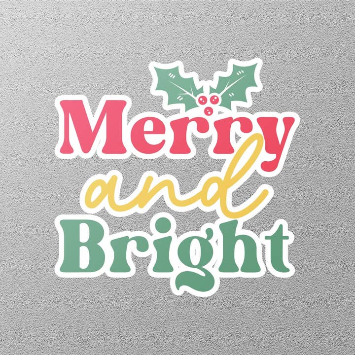 Fröhlicher und heller Weihnachtsaufkleber für den Großhandel von GraffMerch.com