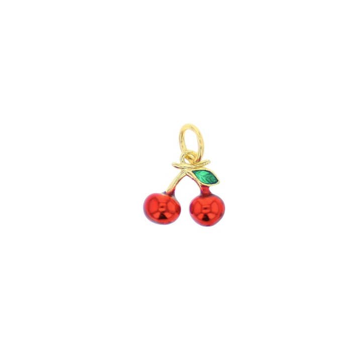 Rote Kirschen Charm für den Großhandel von Lotus Jewelry Studio