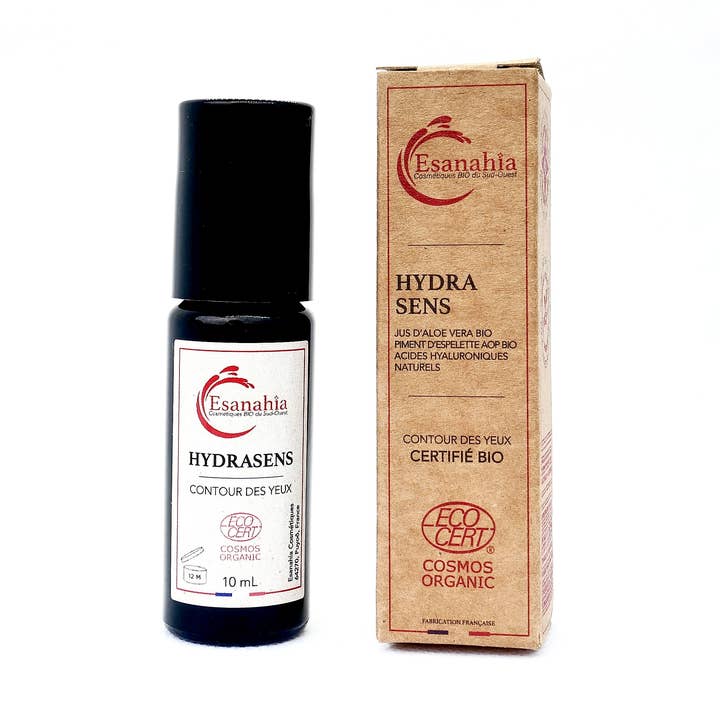 Contorno de ojos Hydrasens, 10 ml, certificado orgánico para venta al por mayor de Esanahia Cosmétiques