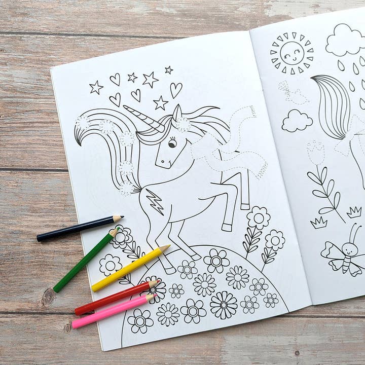Robert Frederick Ltd - Wholesale Coloring & Activity Book - Kids & Baby - Dress Me Up Colouring & Activity Book - Unicorns3