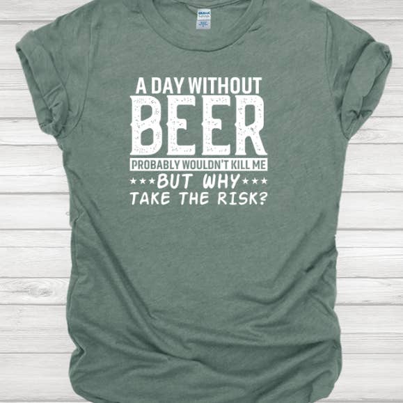 T-shirt Gildan A Day Without Beer per la vendita all'ingrosso da parte di Ink'd Worx by Design