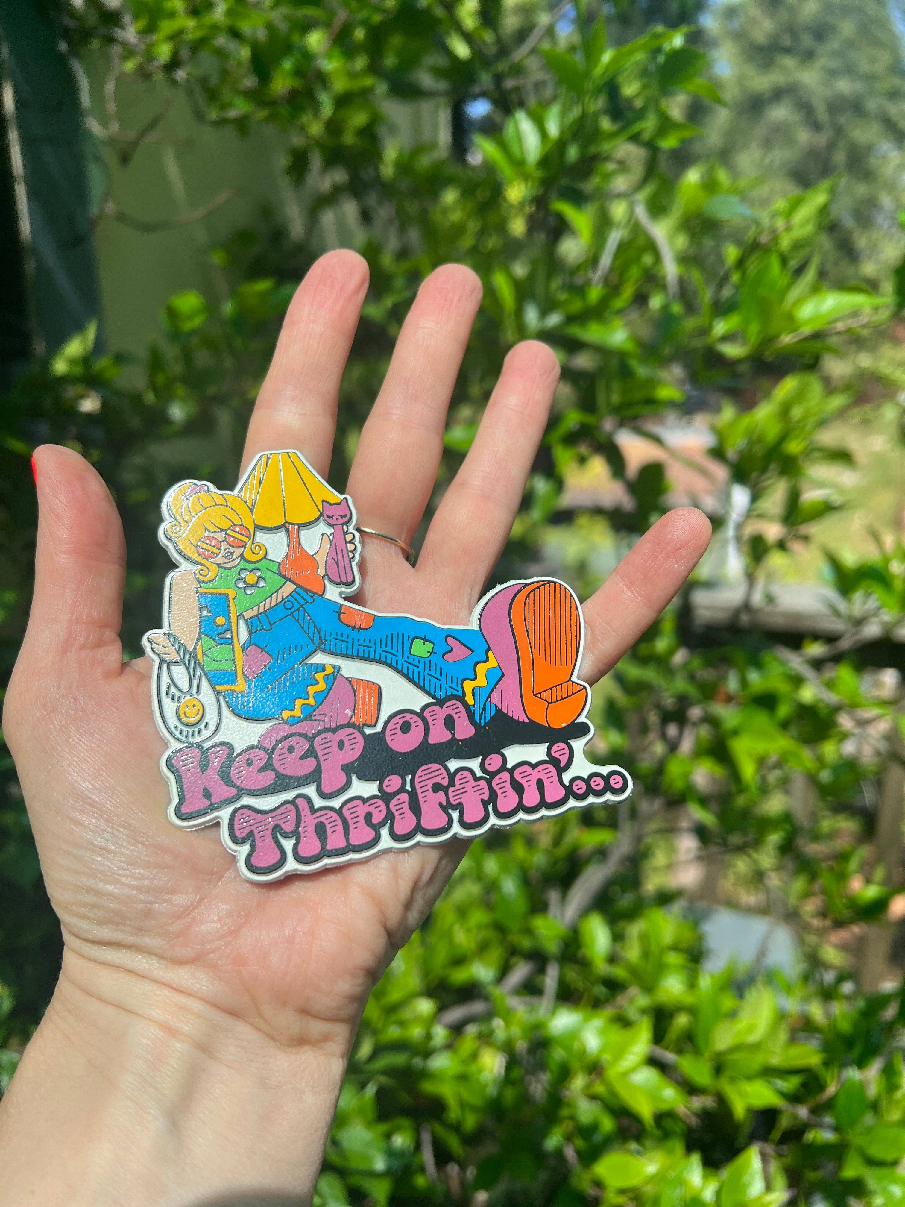 Astral Weekend - Wholesale Magnet - Keep on Thriftin EXTRA LARGE Rubber Magnet4