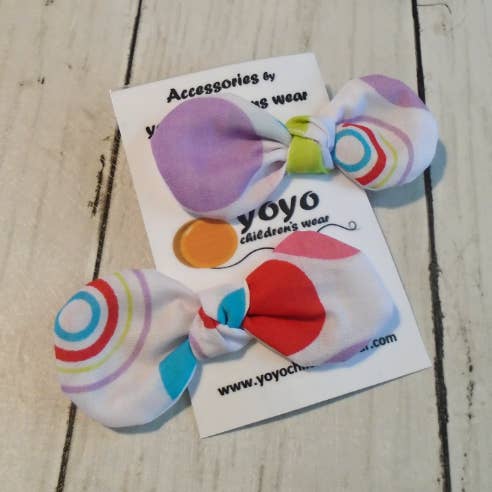 Circles Pastel Hair Clips for wholesale by Yoyo Children's Wear