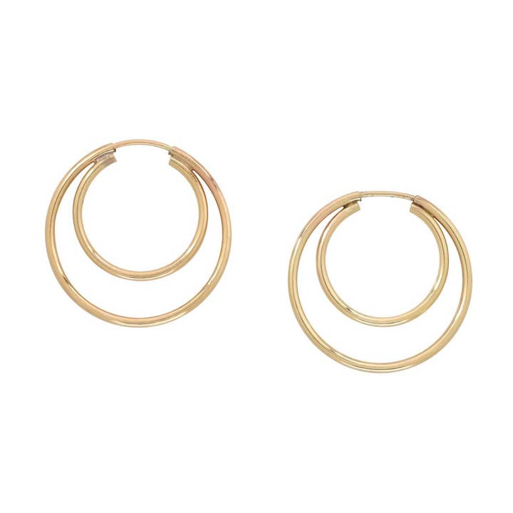 Double Hoop Earrings for wholesale by Ofina Jewelry