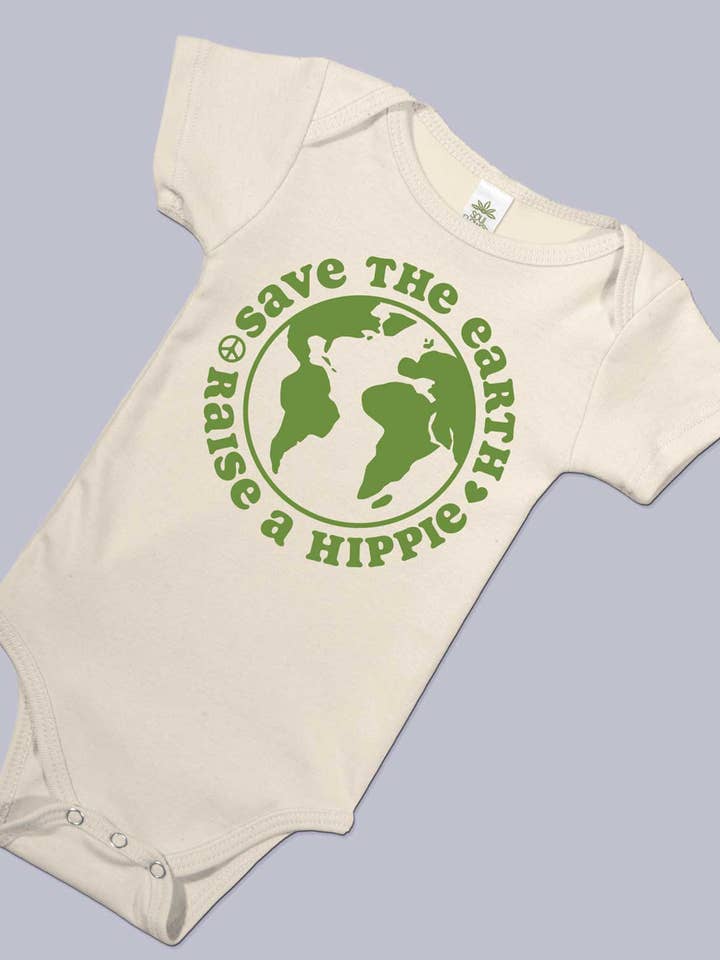 Raise a Hippie Baby Bodysuit for wholesale by Soul Flower
