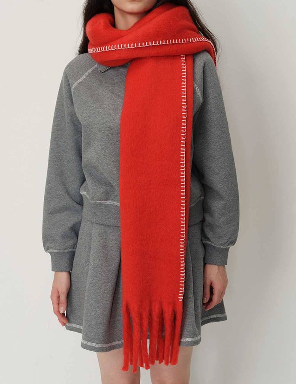 Dipped Shop - Venta al por mayor Bufanda - Mujer - Bufanda de invierno gruesa de cachemira con flecos y forro cálido DP25F6078