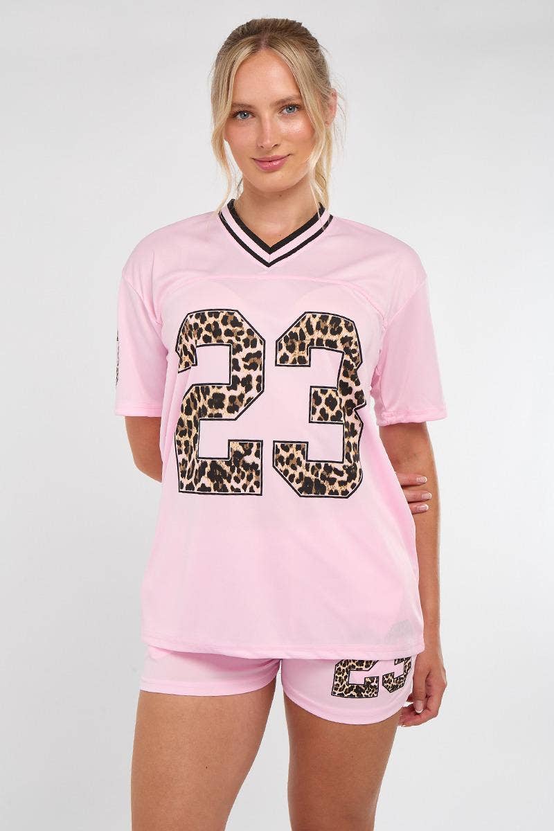 AX Labels - Wholesale Top & Short Set (NOT Loungewear) - Women's - Leopard Print 23 T-Shirt With Shorts Co-ord18