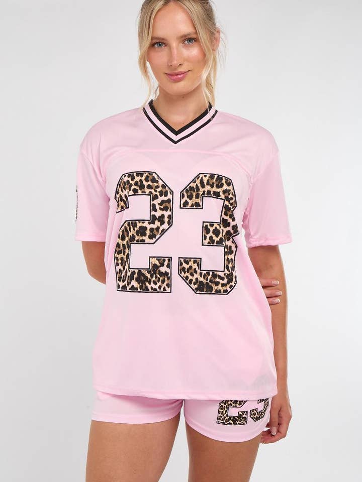 AX Labels - Wholesale Top & Short Set (NOT Loungewear) - Women's - Leopard Print 23 T-Shirt With Shorts Co-ord18