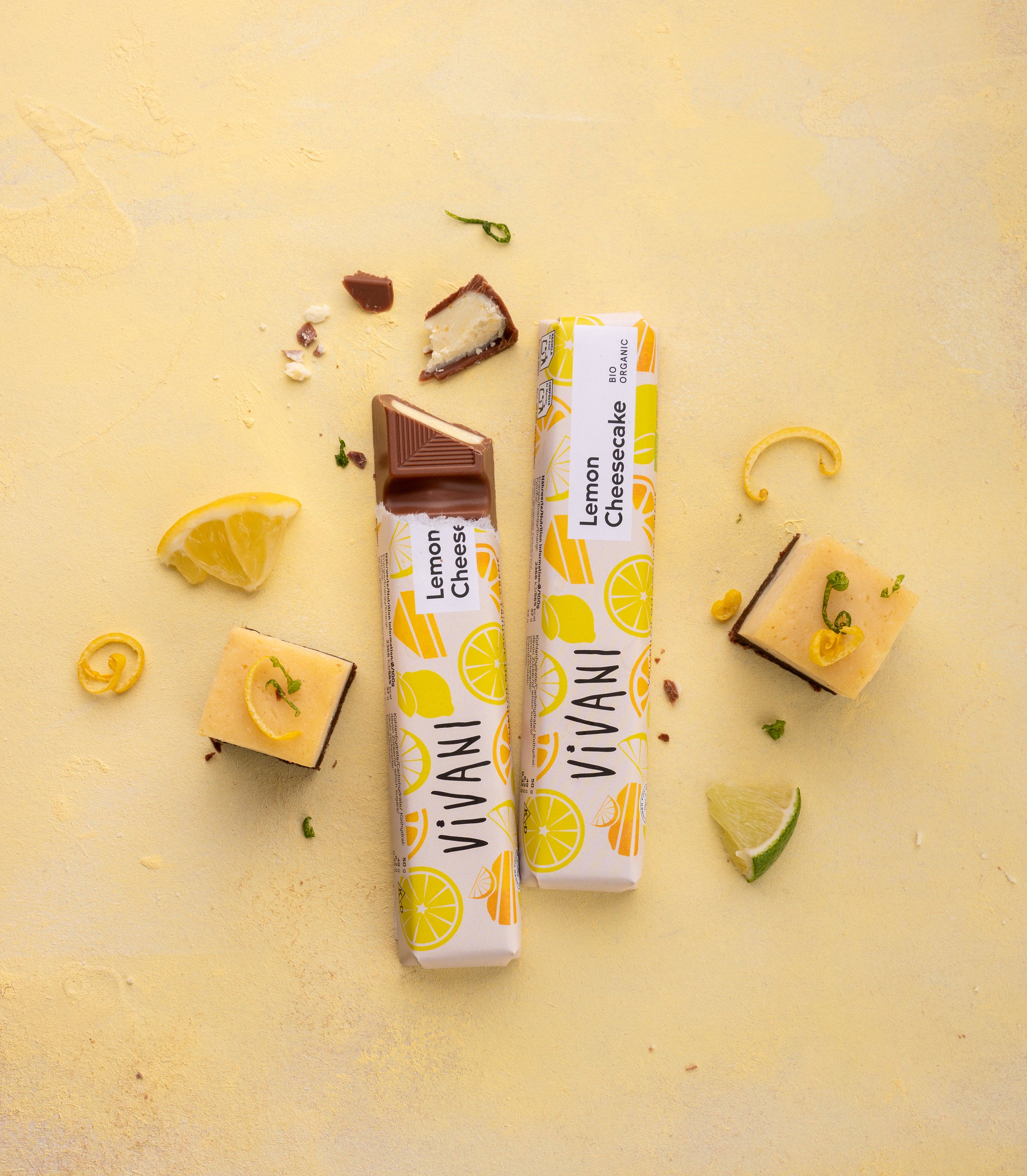 Brand Organic - Wholesale Chocolate Bar - Vivani Lemon Cheesecake Chocolate Bar 40g Organic1