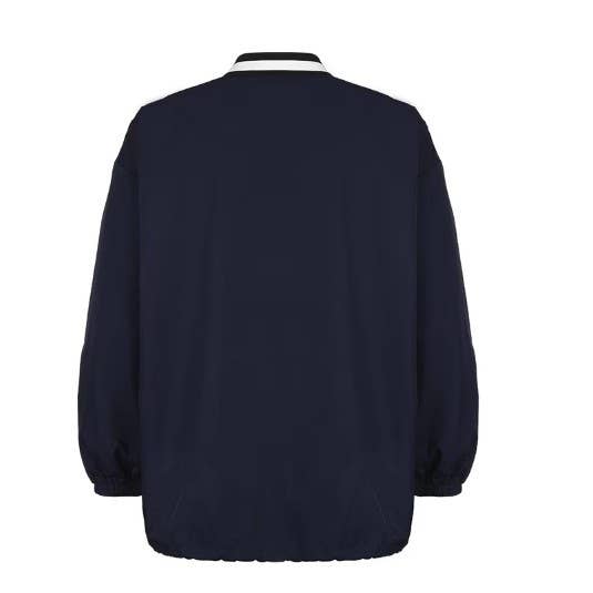 NAVY LONG SLEEVE FOOTBALL JERSEY TOP for wholesale on Faire