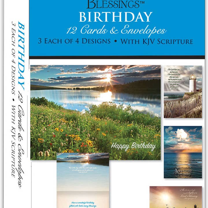 Crown Point Graphics - Wholesale Birthday Card - Birthday VII - Assorted Birthday Cards Box of 12