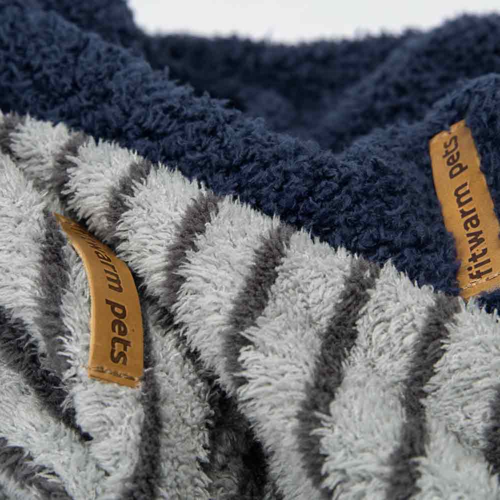 Gray 2 Pack Striped Dog Fleece Sweater for wholesale on Faire12