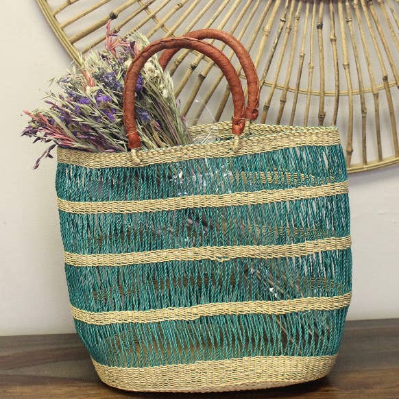 Lace Basket Tote Bag, Medium for wholesale by Gitzell FairTrade