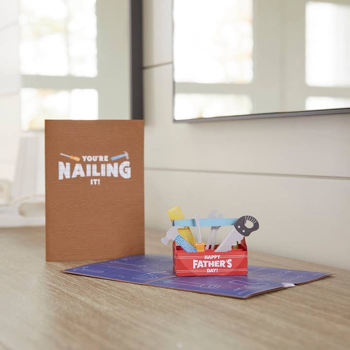 Lovepop Cards - Wholesale Father's Day Card - Father's Day Toolbox 5''x7'' Card, Pop-Up Cards