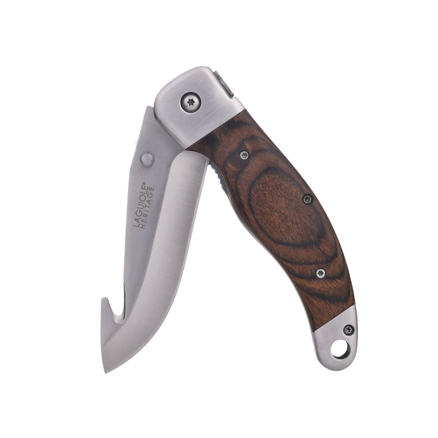 LAGUIOLE HERITAGE - Wholesale Pocket Knife/Holder - Laguiole Heritage Hunting Knife Set with Black Leather Case  2