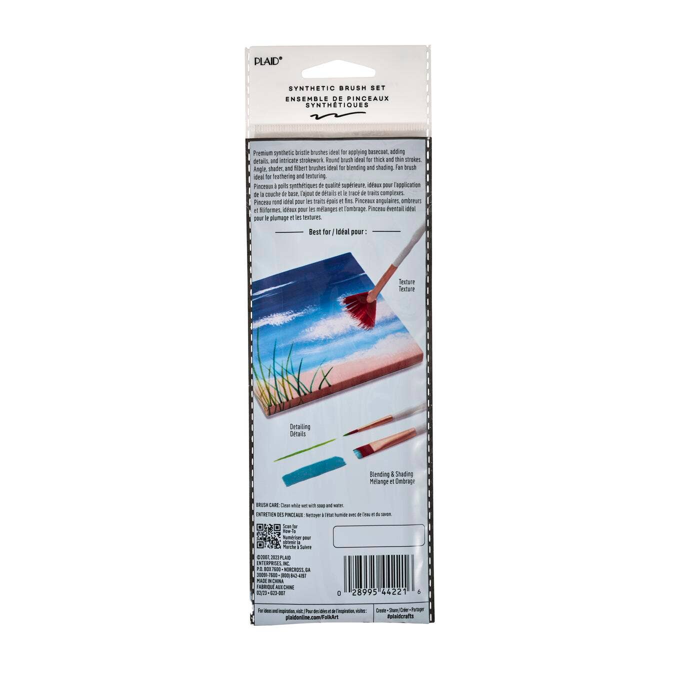 Plaid Crafts - Wholesale Paint/Wax Brush - FolkArt Synthetic Brush Set 10 Piece1