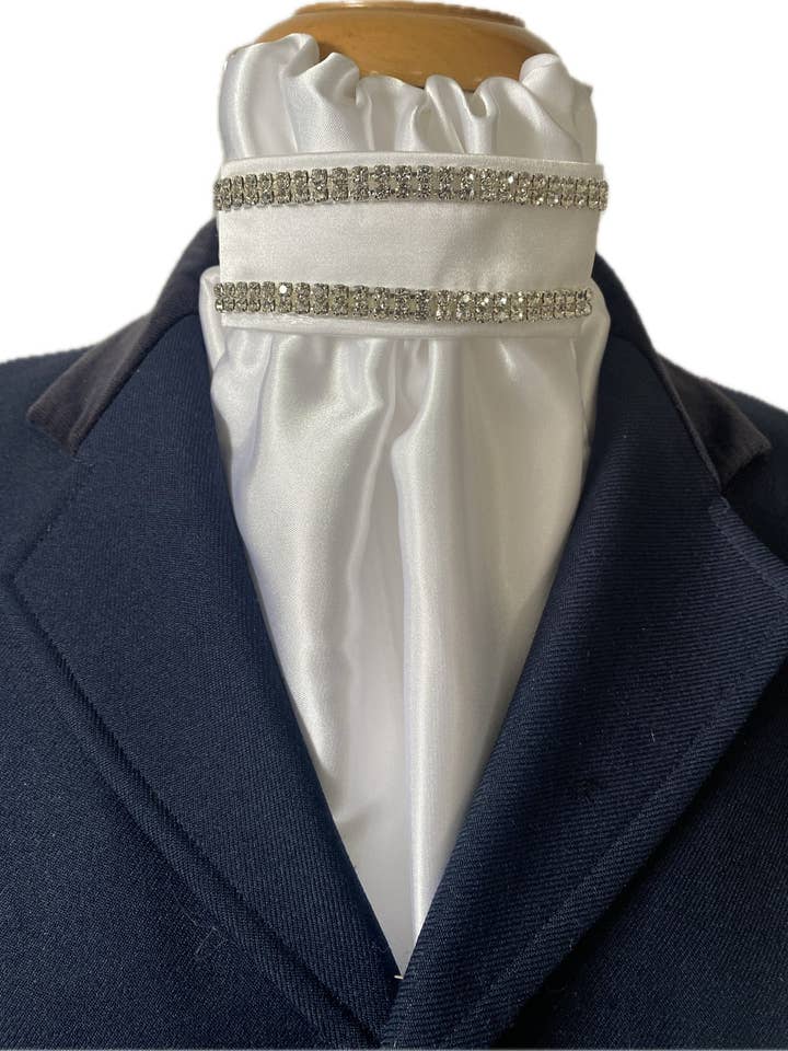 HHD Dressage Euro Stock Tie ‘Marilyn’ with Crystals for wholesale by Heavenly Horse Designs