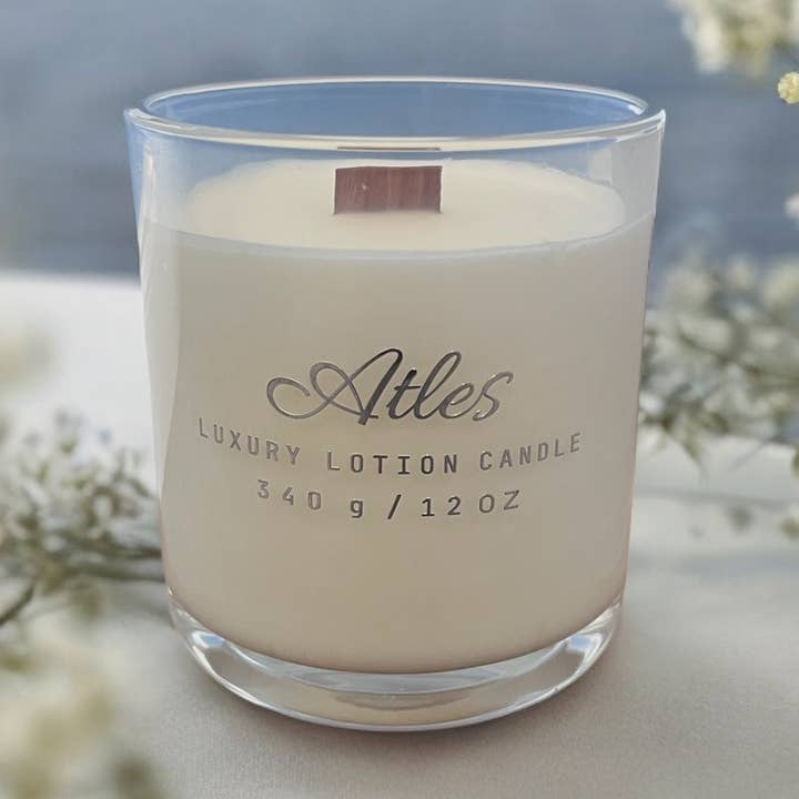 Palo Santo Lotion Candle | Massage Oil Candle for wholesale by Atles and Ares