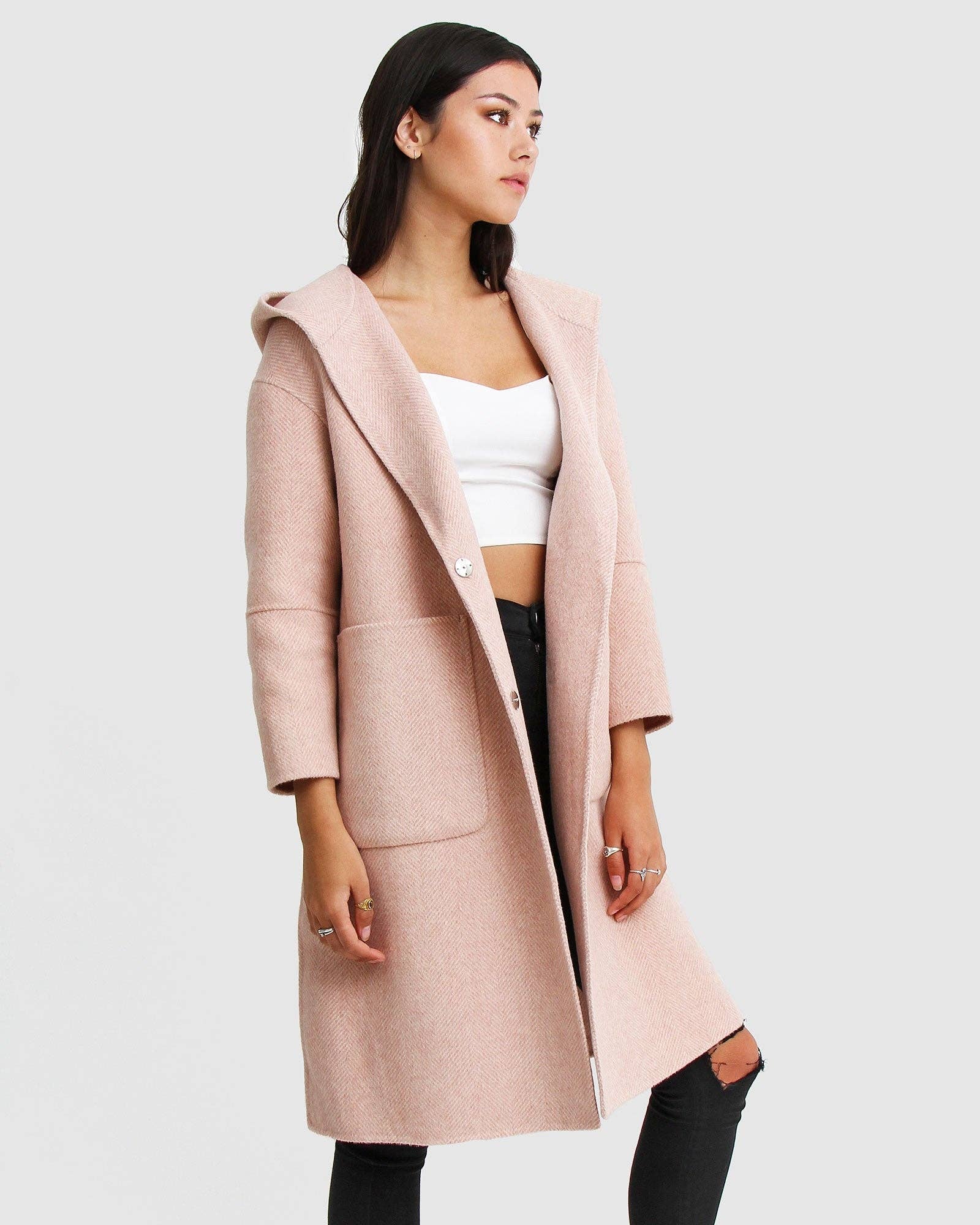 belle & bloom - Wholesale Coat - Women's - Walk This Way Wool Blend Oversized Coat6
